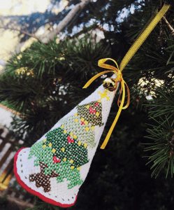 Albero di Natale Ricamato a punto croce