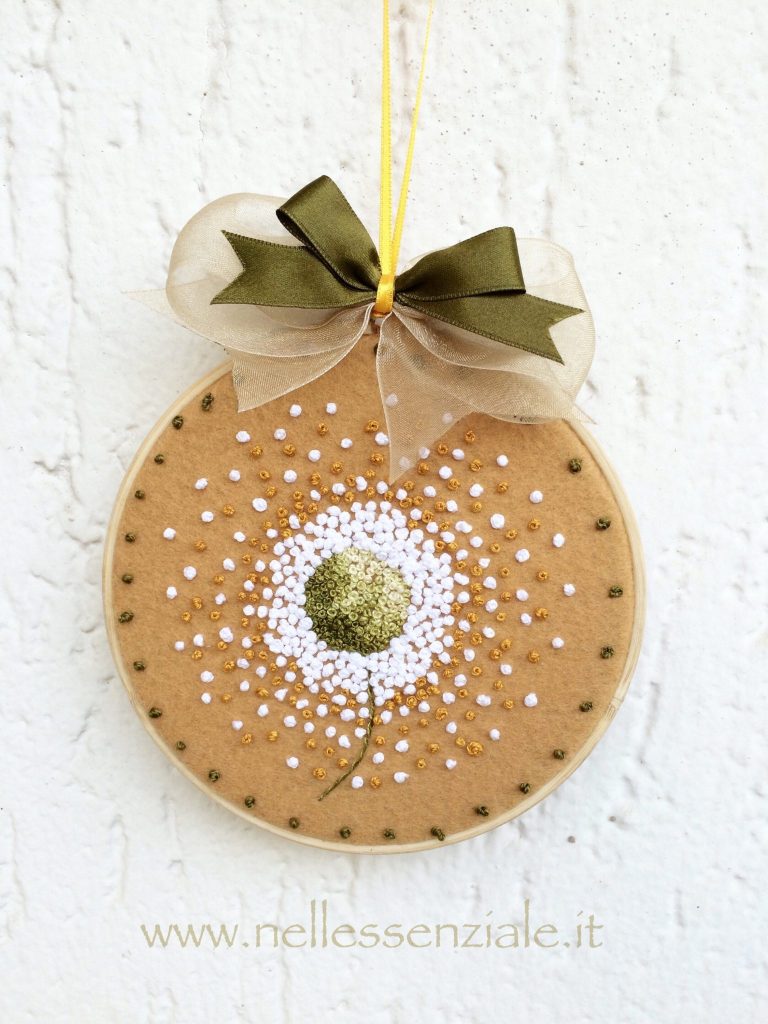 Soffione - Embroidery Hoop Art