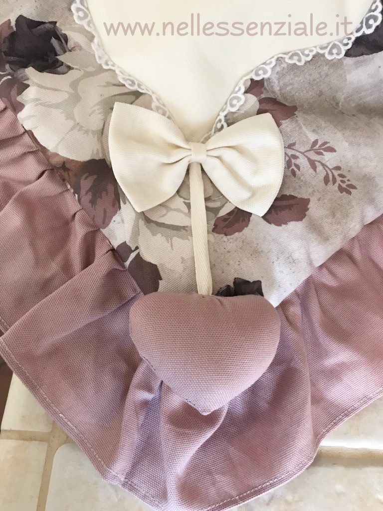 Coprifornelli shabby flowers in rosa a fiori
