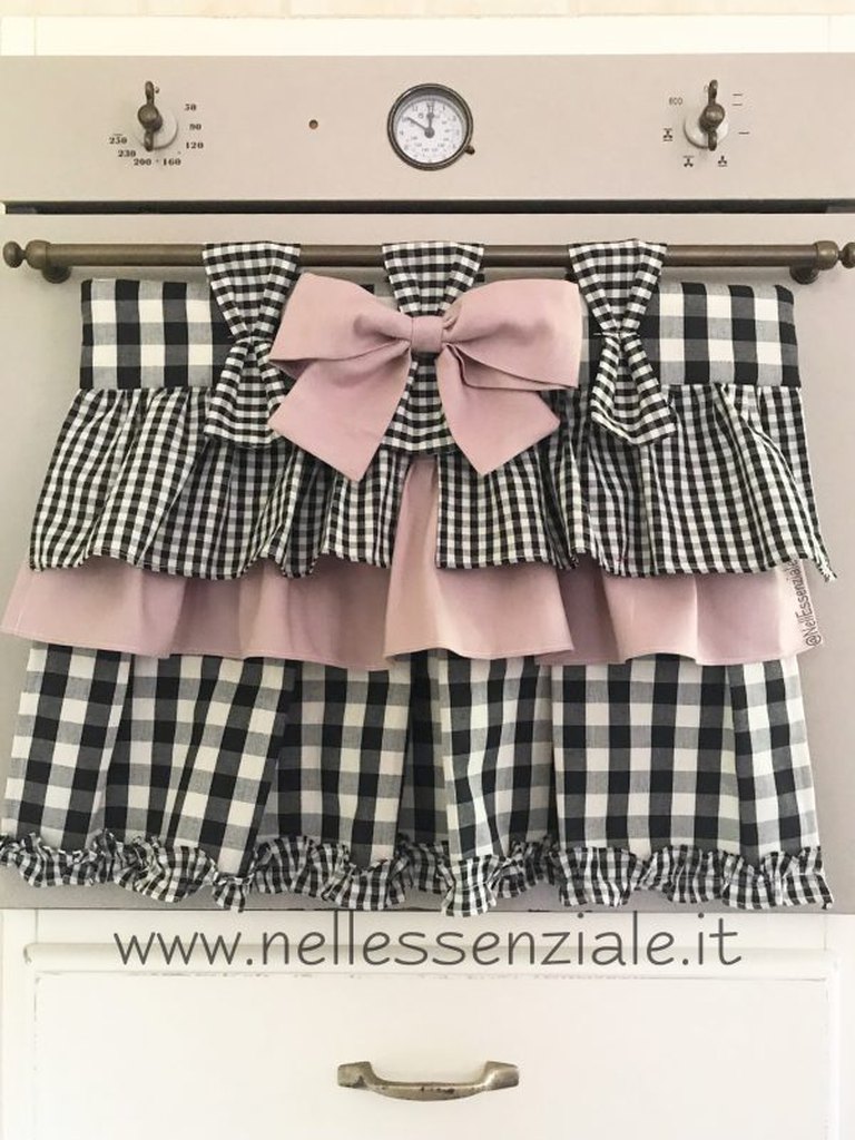 Copriforno black country con fiocco rosa