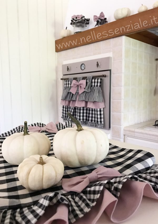 Coordinato per cucina nero a quadretti Black Country