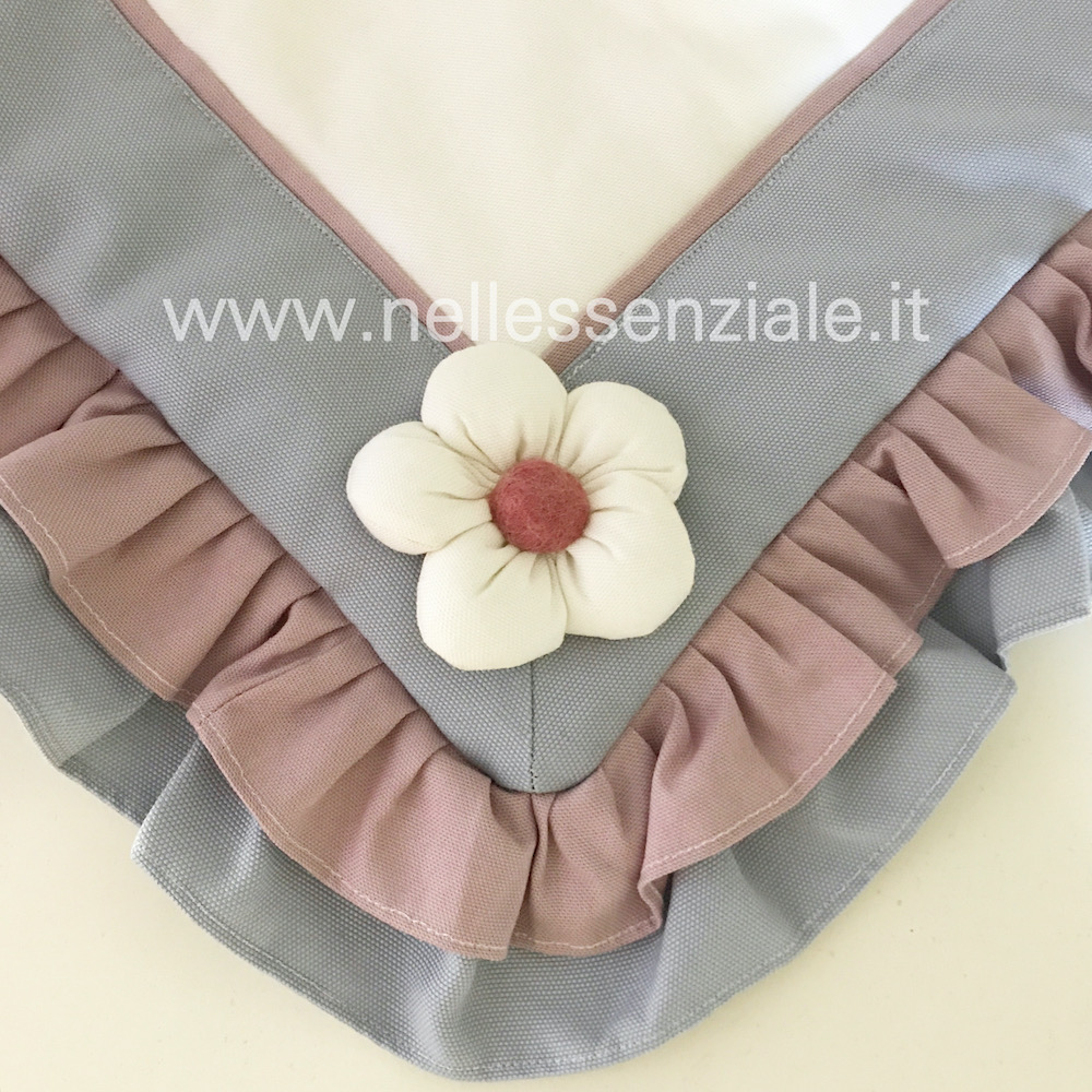 Coprifornelli shabby flowers in tinta unita