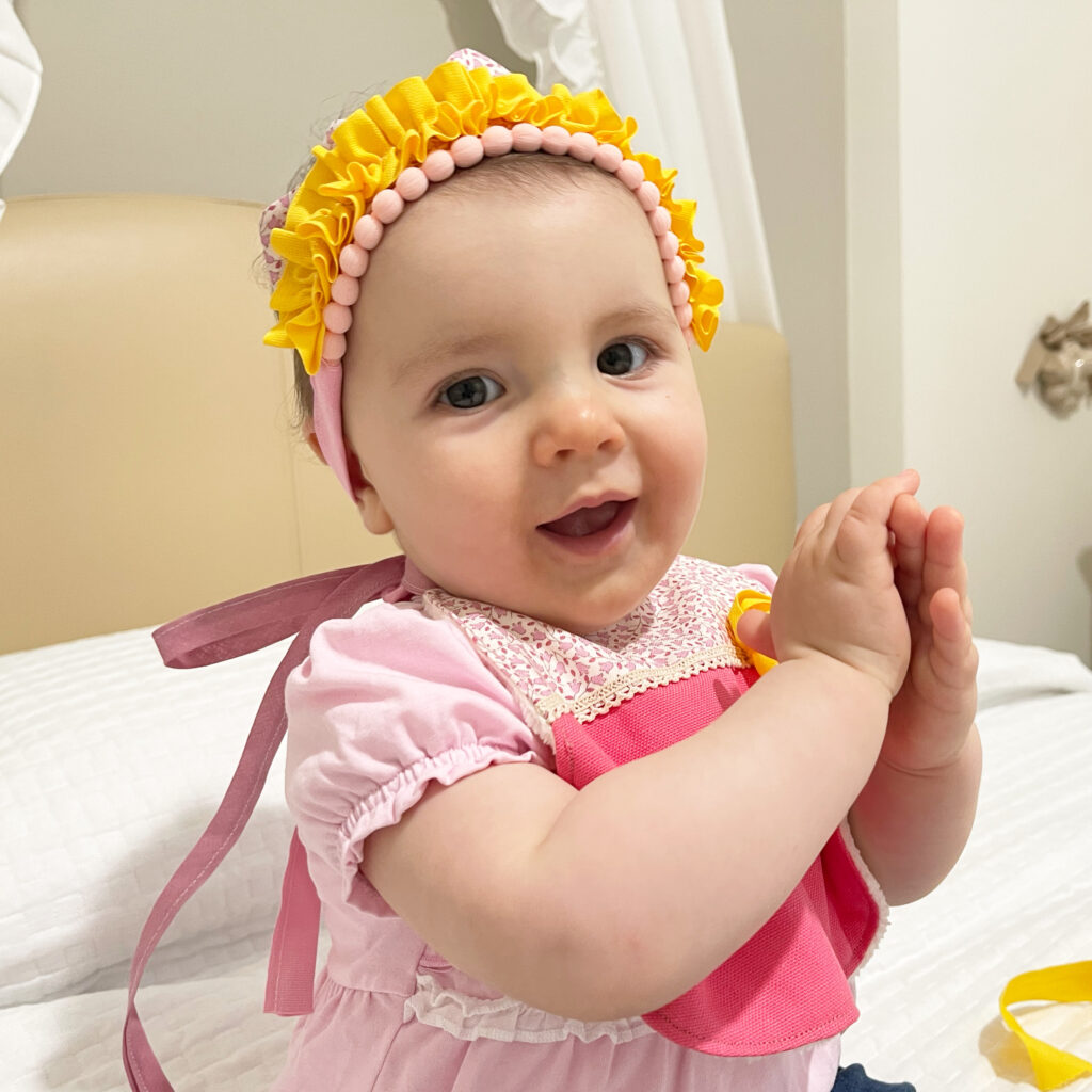 Tutorial coroncina per bimba e bavaglino coordinato