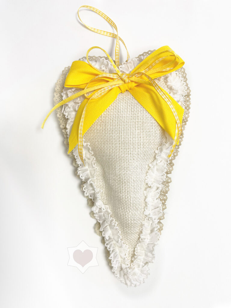 Tutorial cuore shabby lungo in juta