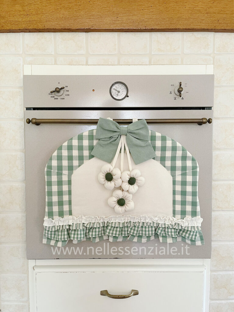 copriforno country flowers verde